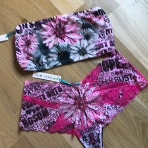 Breast Cancer Awareness-  Bandeau and Panty Set-